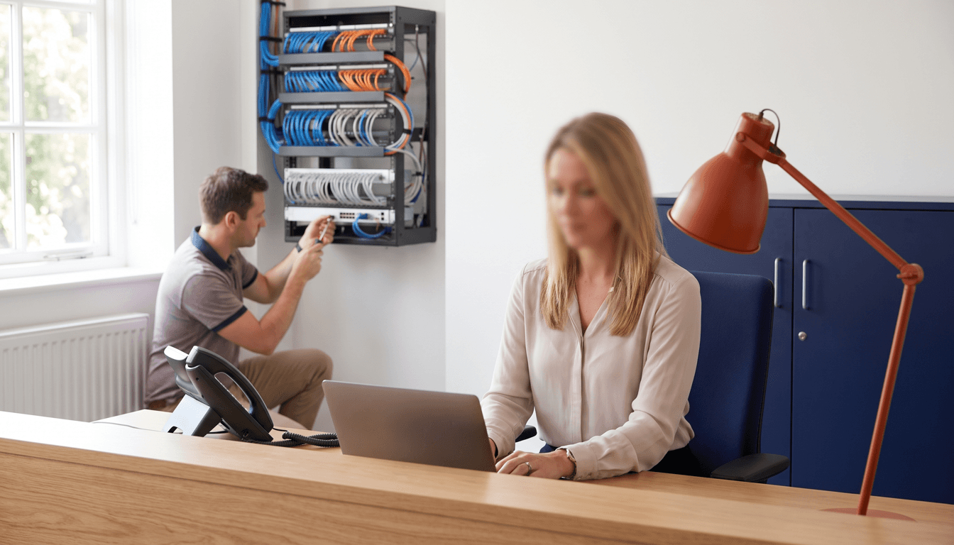 woman sitting at desk in an office