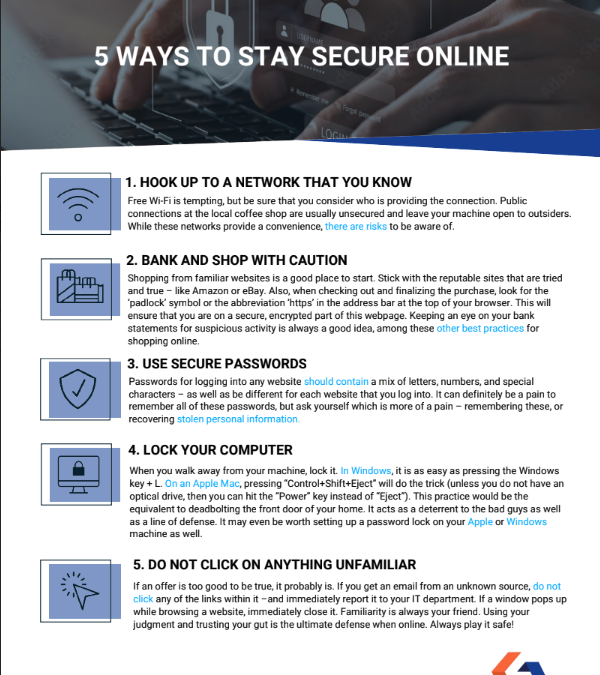 5 WAYS TO STAY SECURE ONLINE